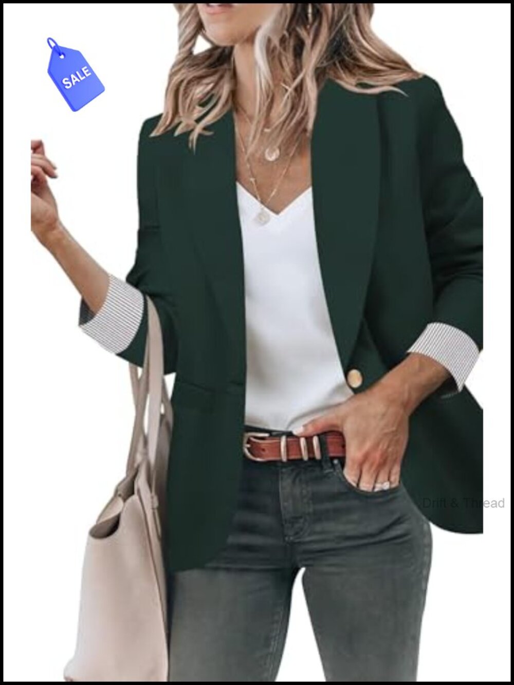 Women's Classic Blazer Jacket Shawl Collar Long Sleeve Flap Pockets Business